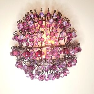 Gorgeous Crystal and Brass Tea Light  Wall Sconce